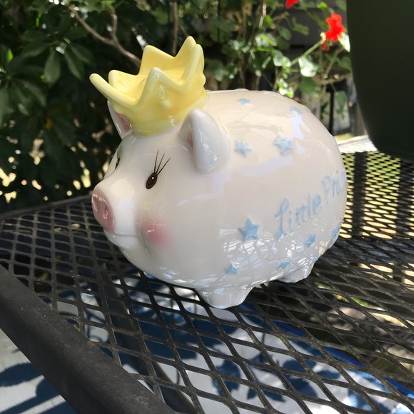 Mud Pie Mudpie Little Prince Ceramic Piggy Bank - Picture 5 of 9